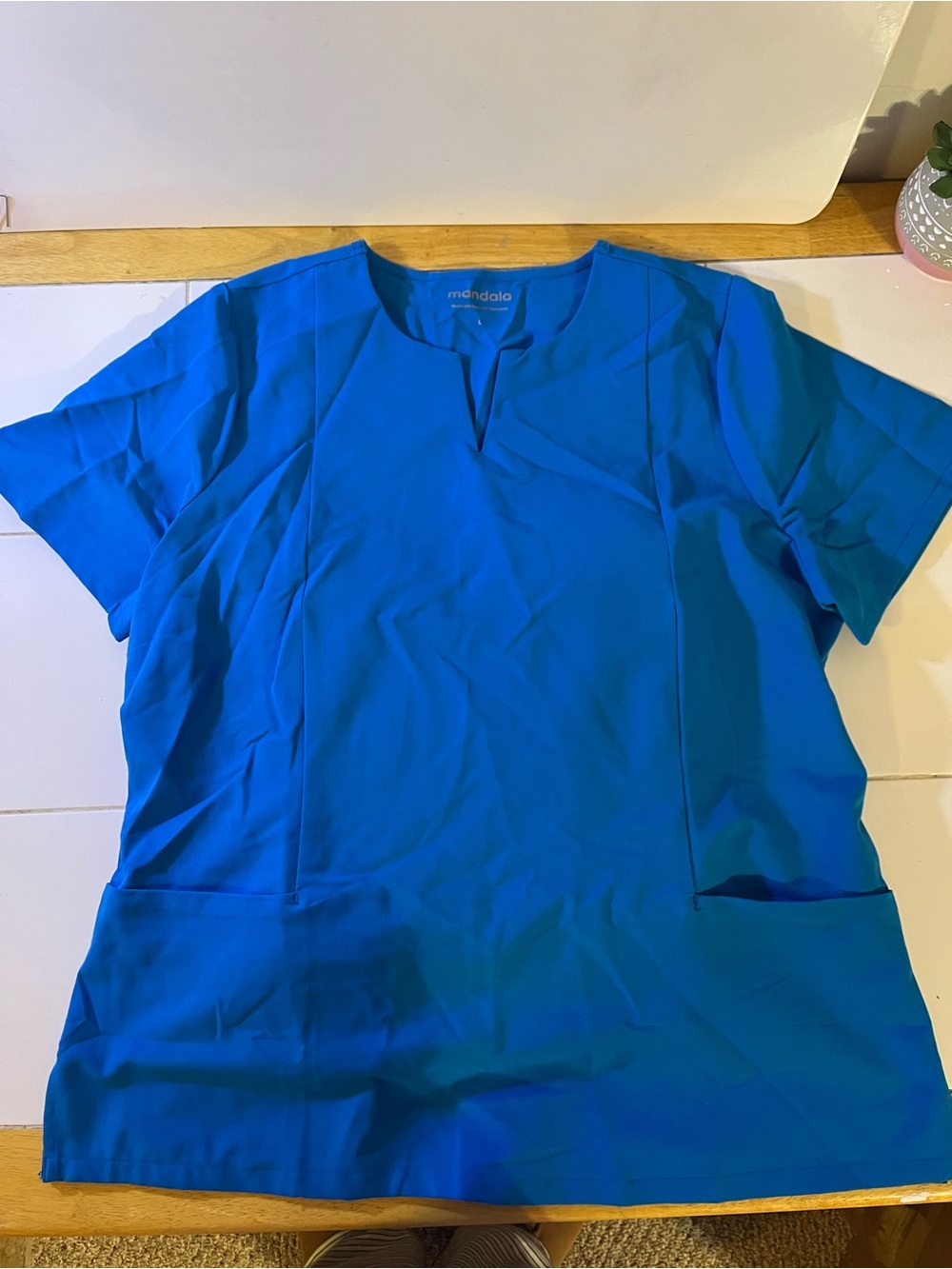 Royal blue women’s large mandala scrub set